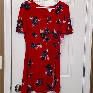 NWT Xhilaration By Target Red Flower Dress